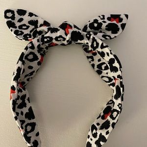 Disney Bow Headband (Minnie Mouse Safari Print)  - only worn once